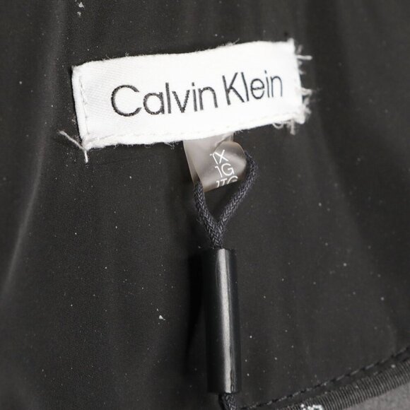 Calvin Klein Quilted Puffer Vest Funnel Neck Full Zip Black Classic Plus Size - Picture 7 of 12